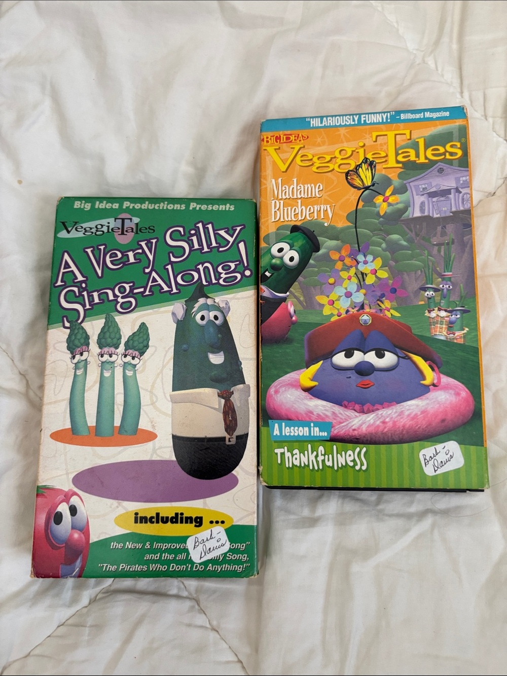 Two Veggie Tales VHS Tapes